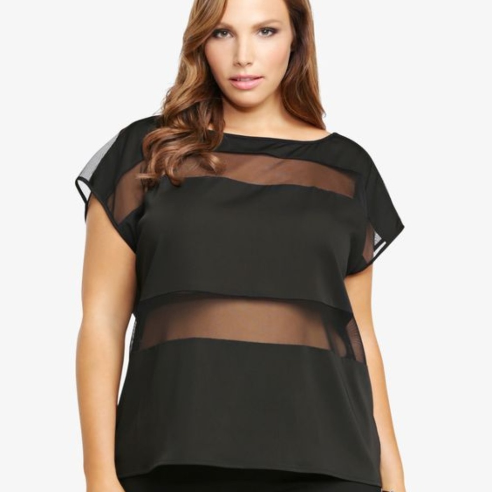 Torrid Mesh Inset Panel Top